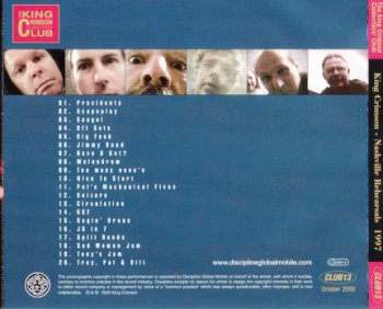 King Crimson - Nashville Rehearsals 1997 (Bootleg/D.G.M. Collector's Club 2000)
