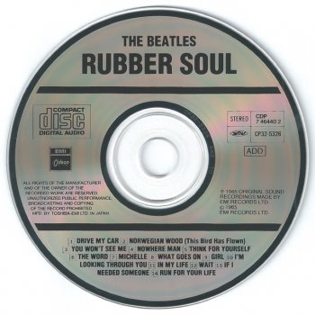 The Beatles - "Rubber Soul" - 1965 (Japan, CP32-5326)