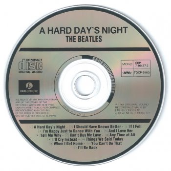 The Beatles - "A Hard Day's Night" - 1964 (Japan, TOCP-51113)