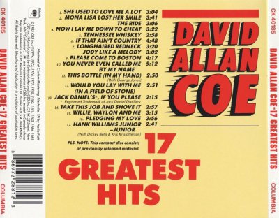 David Allan Coe - 17 Greatest Hits (1985)