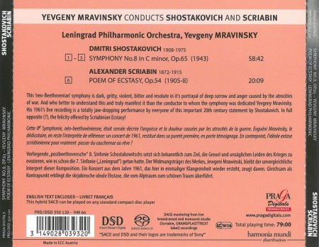 Yevgeny Mravinsky - Shostakovich: Symphony No. 8, Op. 65; Scriabin: La Poeme de l'Extase, Op. 54 (2015)