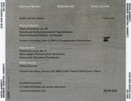 Keith Jarrett - Samuel Barber, Bela Bartok, Keith Jarrett (2015)