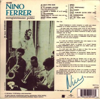 Nino Ferrer - Enregistrement Public 1966 (Barclay 2008)