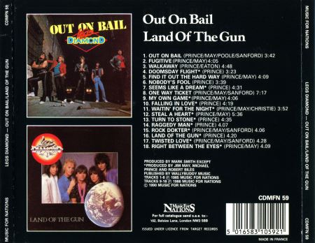 Legs Diamond - Out On Bail; Land Of The Gun (1984; 1986) [1990]