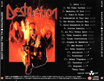 Destruction - All Hell Breaks Loose (2000) [Japan Press] 