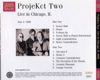 King Crimson - ProjeKct Two: Live In Chicago 1998 (Bootleg/D.G.M. 2006) 