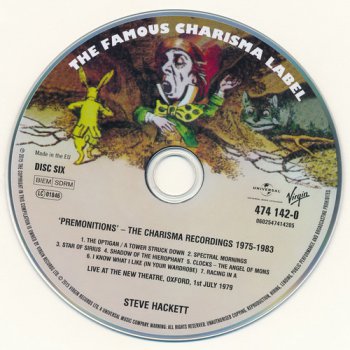 Steve Hackett - Premonitions: The Charisma Recordings 1975-1983 / 10CD + 4 DVD Box Set Virgin Records 2015