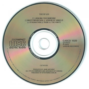 Genesis - "Trespass" - 1970 (CASCD 1020)
