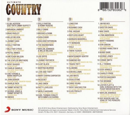 VA - Ultimate Country: 4CDs of Great Country Music (2015)