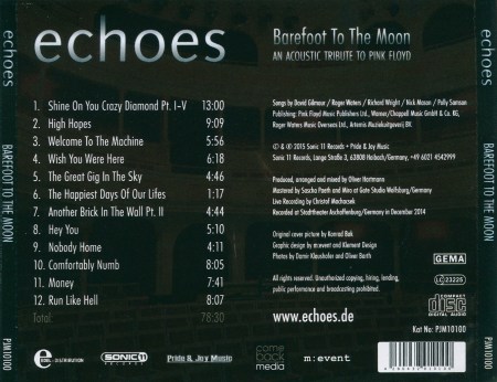Echoes - Barefoot To The Moon: An Acoustic Tribute To Pink Floyd (2015)