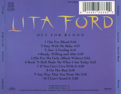 Lita Ford - Out For Blood (1983)