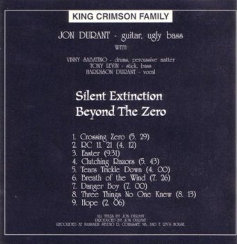 Jon Durant With Tony Levin - Silent Extinction Beyond The Zero (1997)