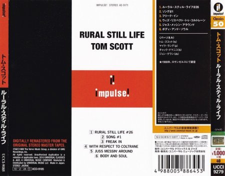 Tom Scott - Rural Still Life (1968) [2015 Japan Impulse! Classics 50 Series]