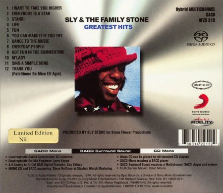 Sly & The Family Stone - Greatest Hits (1970) [Audio Fidelity 2015]