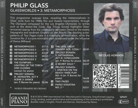 Nicolas Horvath - Philip Glass: Glassworlds Vol. 3, Metamorphosis (2016)