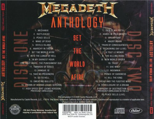 Megadeth - Anthology: Set The World Afire (2CD 2008)