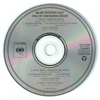 Blue &#214;yster Cult - Fire Of Unknown Origin - 1981
