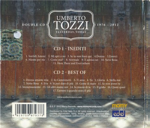 Umberto Tozzi - Yesterday, Today: 1976 - 2012 (2CD 2012)