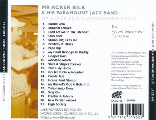 Acker Bilk & His Paramount Jazz Band - Mr Acker Bilk's Lansdowne Folio (2007)