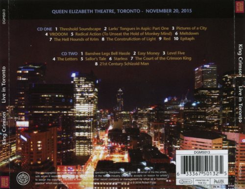 King Crimson - Live In Toronto [2CD] (2016)