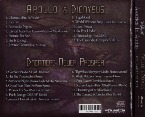 Avarice In Audio - Apollo & Dionysus [2CD] (2016)