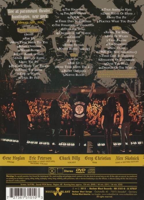 Testament - Dark Roots Of Thrash (live) [2CD] (2013)