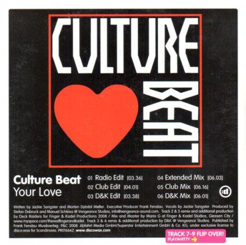 Culture Beat / Playahitty - Your Love / The Summer Is Magic (2008) (FLAC)