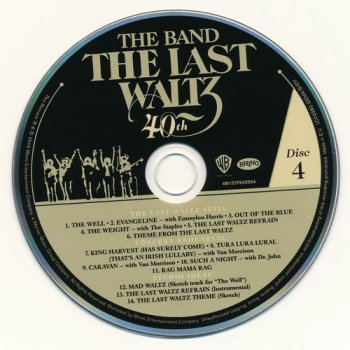 The Band: 1978 The Last Waltz / 4CD + Blu-ray 40 Anniversary Deluxe Box Set Rhino Records 2016