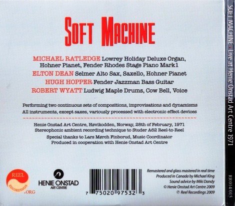 Soft Machine - Live At Henie Onstad Art Centre (1971)  [2CD Reissue 2009]