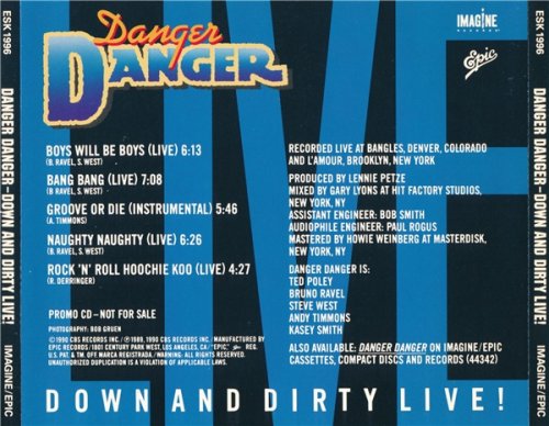 Danger Danger - Down And Dirty Live! (EP 1990)