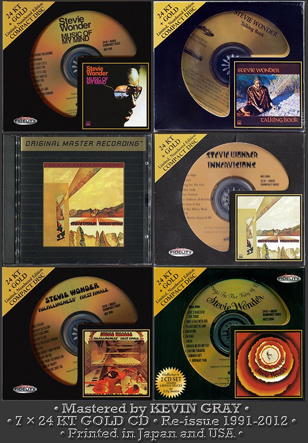 STEVIE WONDER «Golden Collection» (7 x 24KT Gold CD • Audio Fidelity • 1972-1976) STEVIE WONDER «Golden Collection» (7 x 24KT Gold CD • Audio Fidelity • 1972-1976)