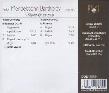 Mendelssohn.Violin Concertos - Budapest Symphony Orchestra (2006)