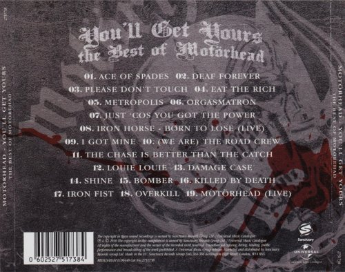 Motorhead - You'll Get Yours: The Best Of Motorhead (2010)