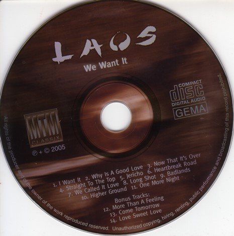 Laos - We Want It (1990) [Japan Press + Germany Reissue 2005]
