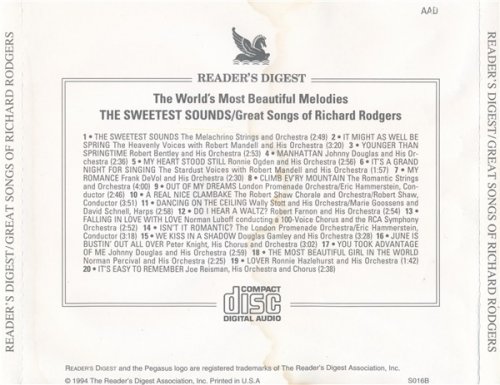 VA - The Sweetest Sounds: Great Songs of Richard Rodgers (1994)