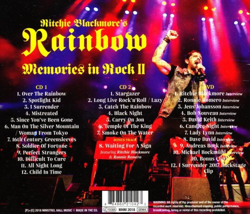 Ritchie Blackmore's Rainbow - Memories In Rock II (live) [2CD] (2018)