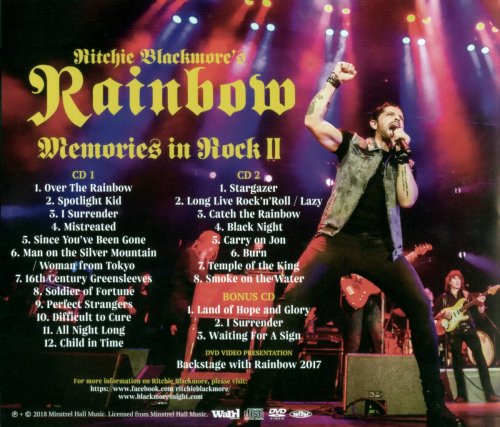 Ritchie Blackmore's Rainbow - Memories In Rock II (live) (3CD) [Japanese Edition] (2018)