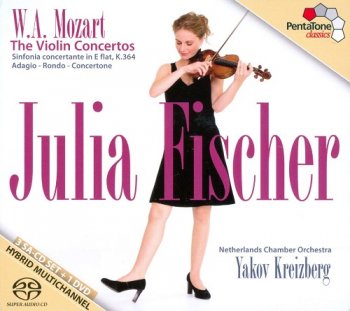 Julia Fischer & Netherlands Chamber Orchestra Conducted By Yakov Kreizberg - W.A. Mozart: The Violin Concertos [3SACD+1DVD ISO] (2011)