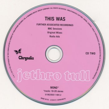 Jethro Tull: 1968 This Was - 3CD + DVD Box Set Chrysalis Records 2018