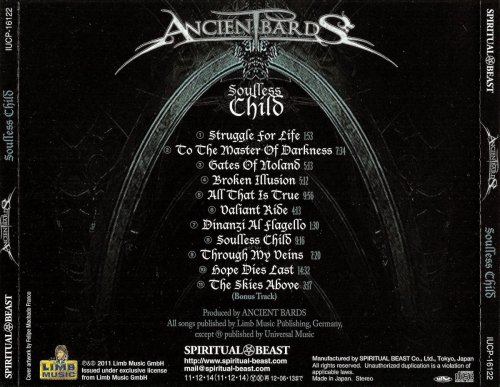 Ancient Bards - Soulless Child [Japanese Edition] (2011)