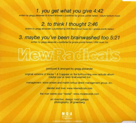 New Radicals - You Get What You Give (1999) [CDS] 