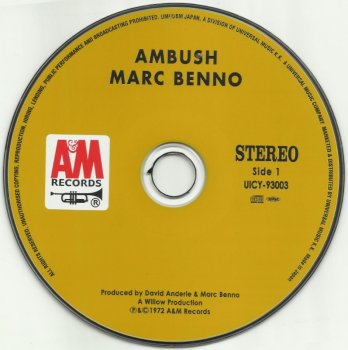 Marc Benno - Ambush (1972) (Japan Remastered, 2006)