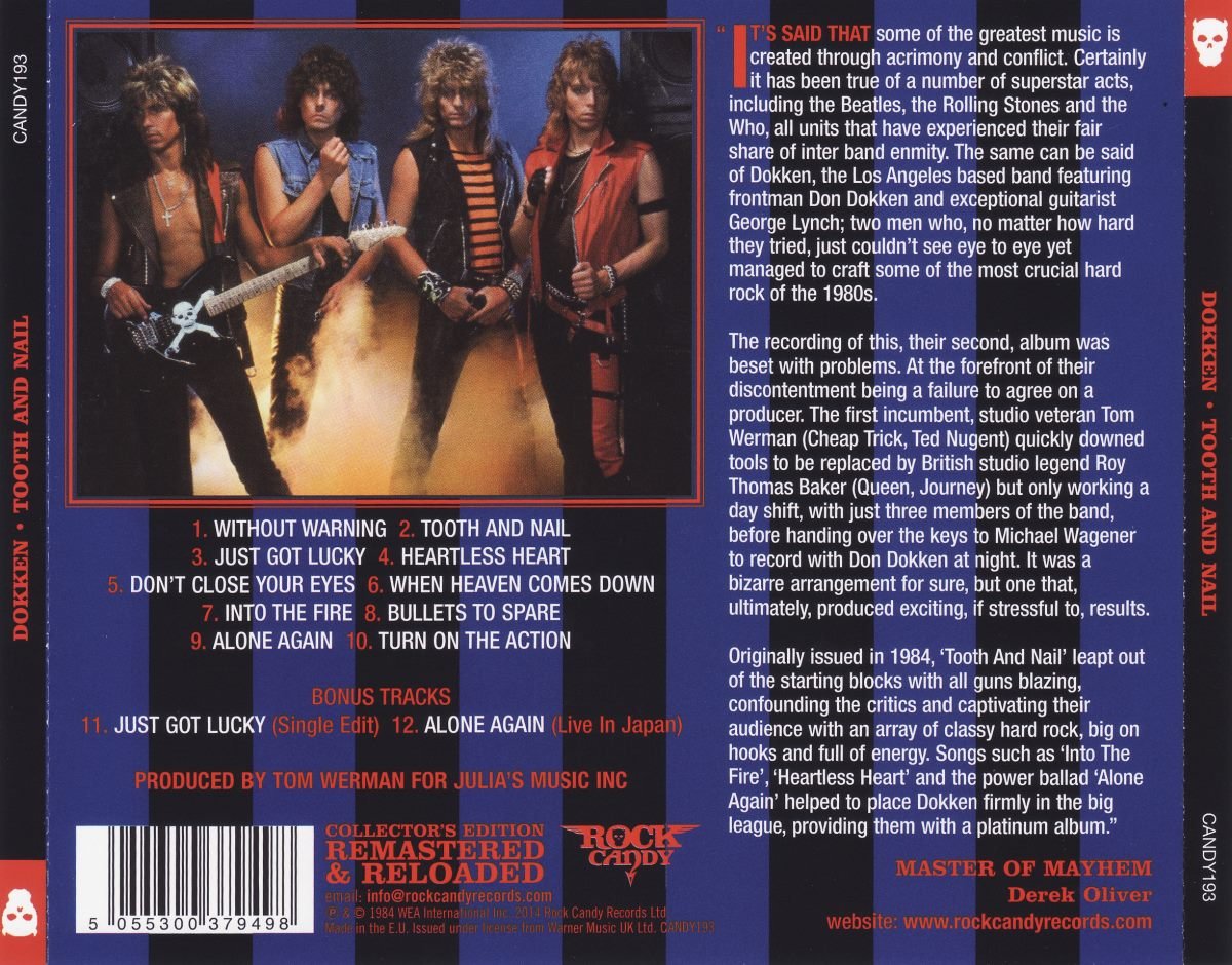 Dokken Tooth and Nail Original Cover Art - wide 5