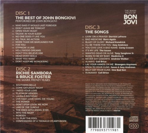 VA - The Many Faces Of Bon Jovi - A Journey Through The Inner World Of Bon Jovi (3 CD Set 2018)