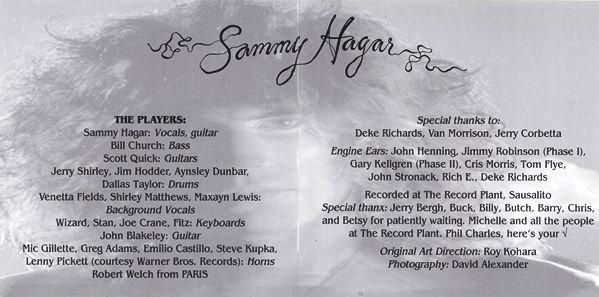 Sammy Hagar - Nine On A Ten Scale (1976) [Reissue 1993] 
