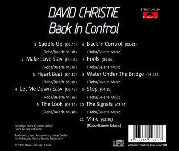 David Christie - Back In Control (1982)
