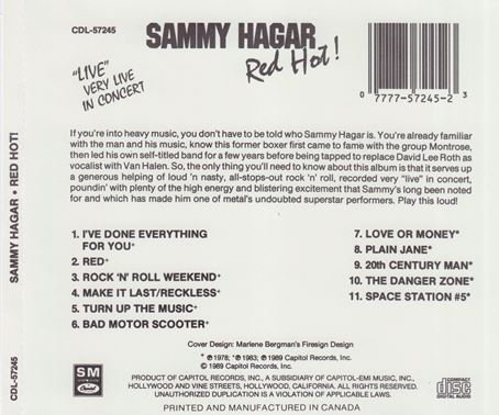 Sammy Hagar - Red Hot (1989)