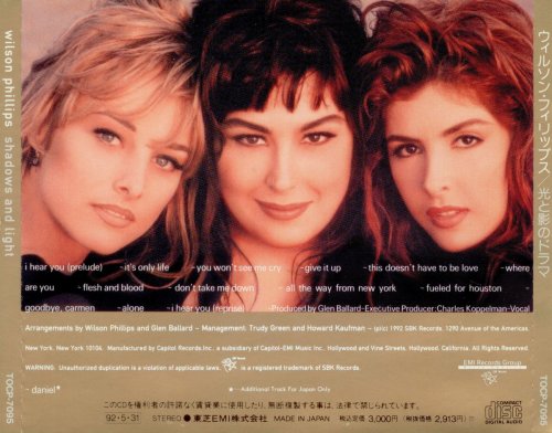 Wilson Phillips - Shadows and Light [Japanese Edition] (1992)