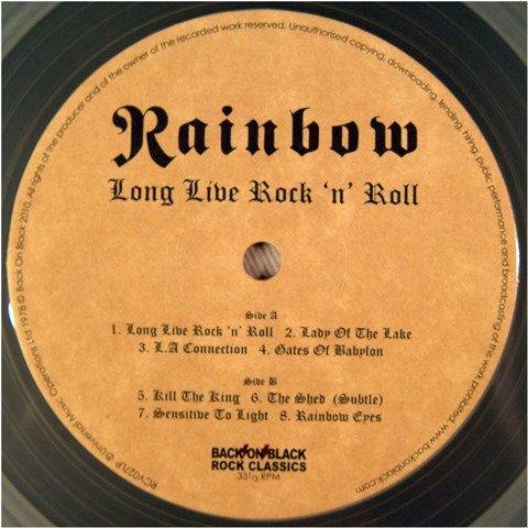 Rainbow - Long Live Rock 'n' Roll (1978) [Limited Edit. Reissue LP 2010 / ALAC Rip 16/44]