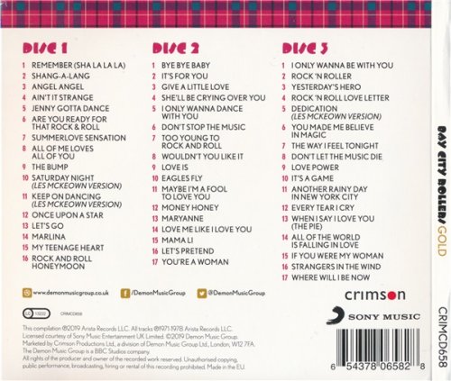 Bay City Rollers - Gold (3 CD Set) (2019)